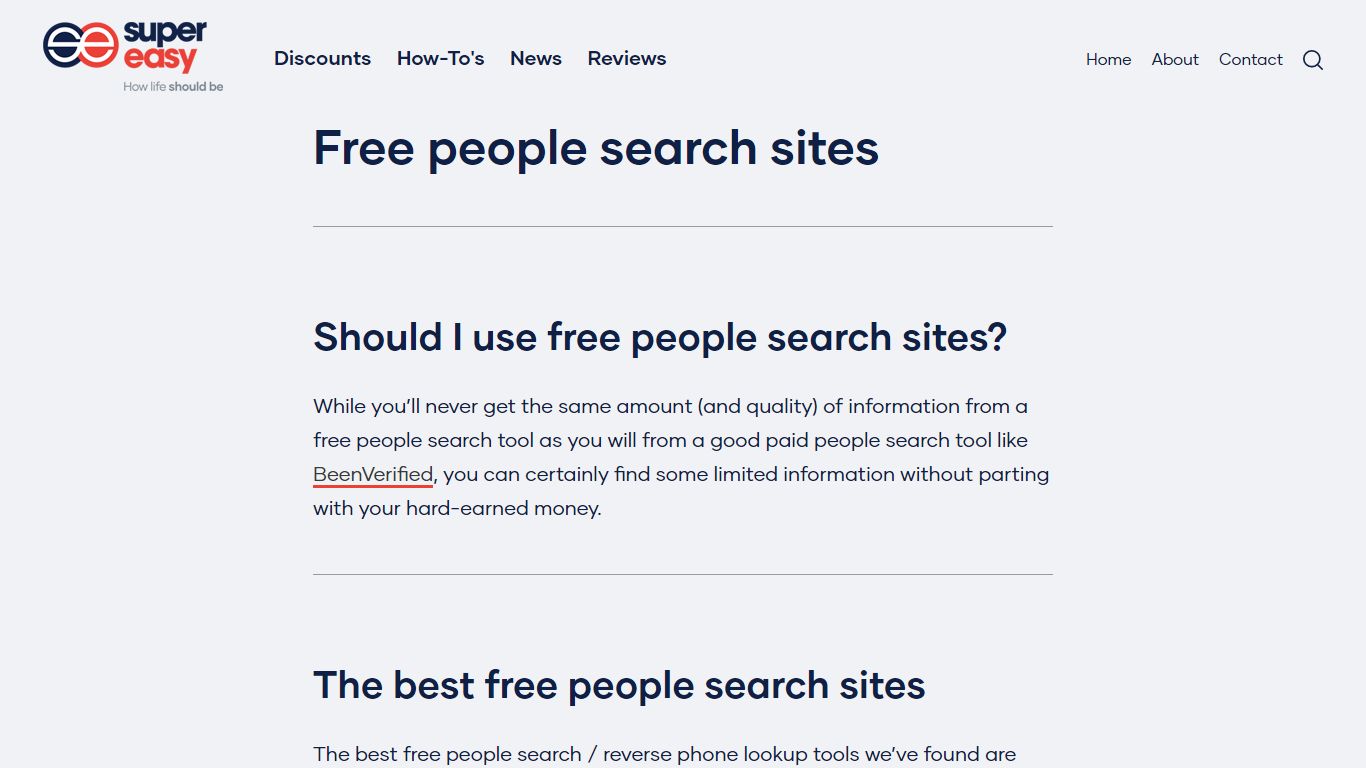 Free people search sites - Super Easy